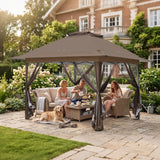 13x13 Pop Up Gazebo with Netting w/ 169 sqft of Shade - Eagle Peak®