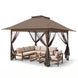 13x13 Pop Up Gazebo with Netting w/ 169 sqft of Shade - Eagle Peak®