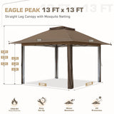 13x13 Pop Up Gazebo with Netting w/ 169 sqft of Shade - Eagle Peak Custom Canopy Tent