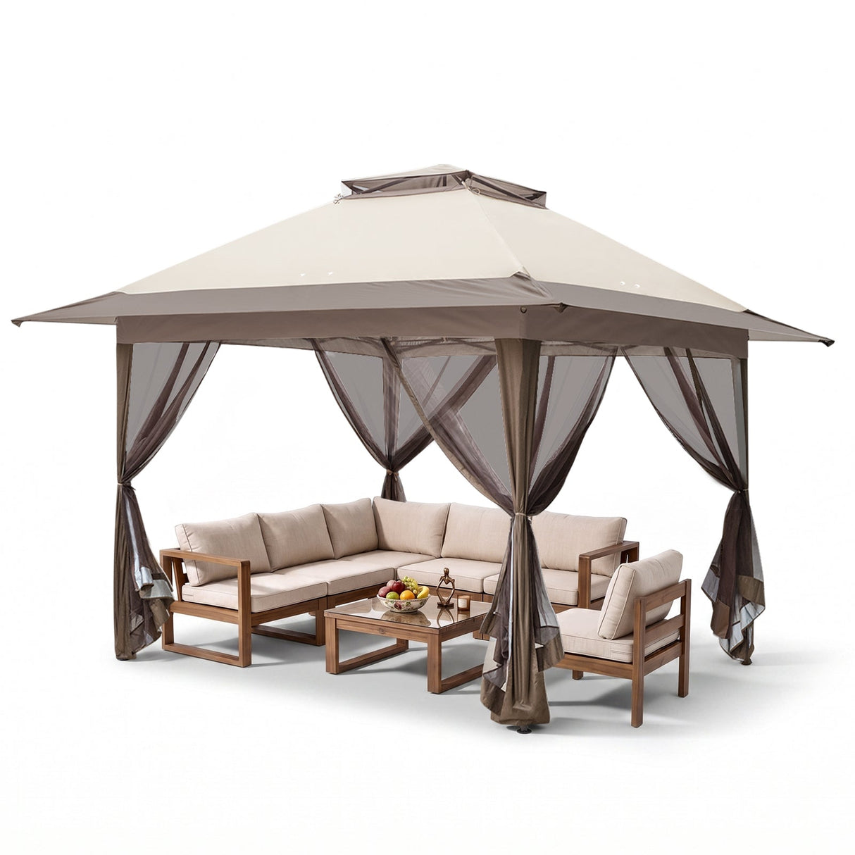 13x13 Pop Up Gazebo with Netting w/ 169 sqft of Shade - Eagle Peak®