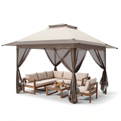 13x13 Pop Up Gazebo with Netting w/ 169 sqft of Shade - Eagle Peak®