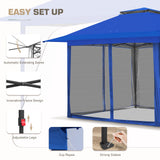 13x13 Pop Up Gazebo with Netting w/ 169 sqft of Shade - Eagle Peak Custom Canopy Tent