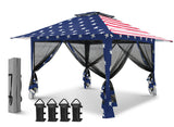 13x13 Pop Up Gazebo with Netting w/ 169 sqft of Shade - Eagle Peak Custom Canopy Tent