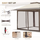 13x13 Pop Up Gazebo with Netting w/ 169 sqft of Shade - Eagle Peak Custom Canopy Tent