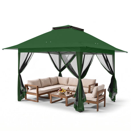 13x13 Pop Up Gazebo with Netting w/ 169 sqft of Shade - Eagle Peak®