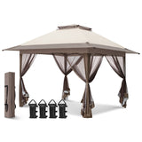 13x13 Pop Up Gazebo with Netting w/ 169 sqft of Shade - Eagle Peak Custom Canopy Tent