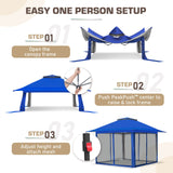 13x13 Pop Up Gazebo with Netting w/ 169 sqft of Shade - Eagle Peak®
