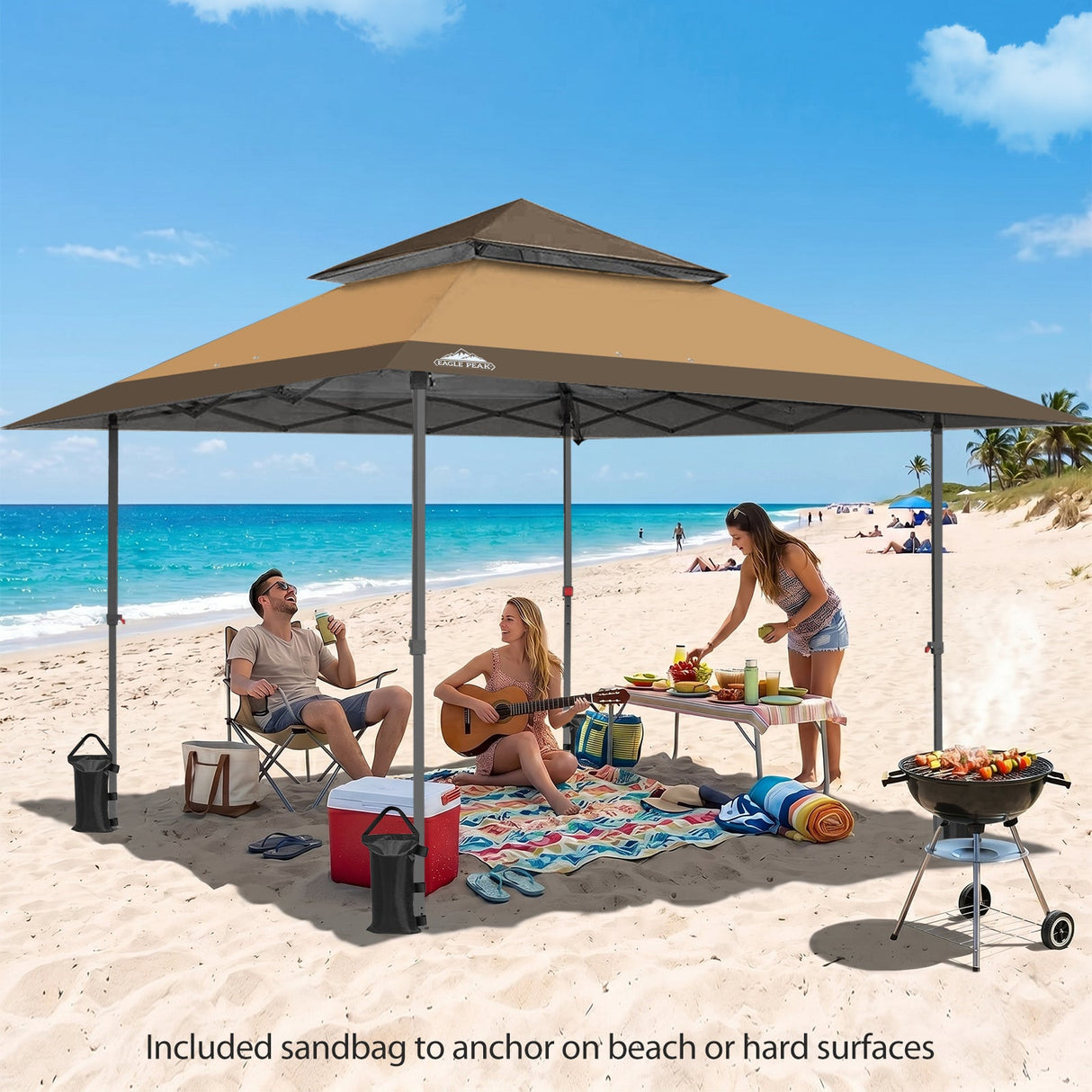 13x13 Straight Leg Pop Up Canopy Tent with 169 sqft of Shade - Eagle Peak®