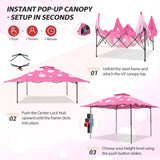 13x13 Straight Leg Pop Up Canopy Tent with 169 sqft of Shade - Eagle Peak