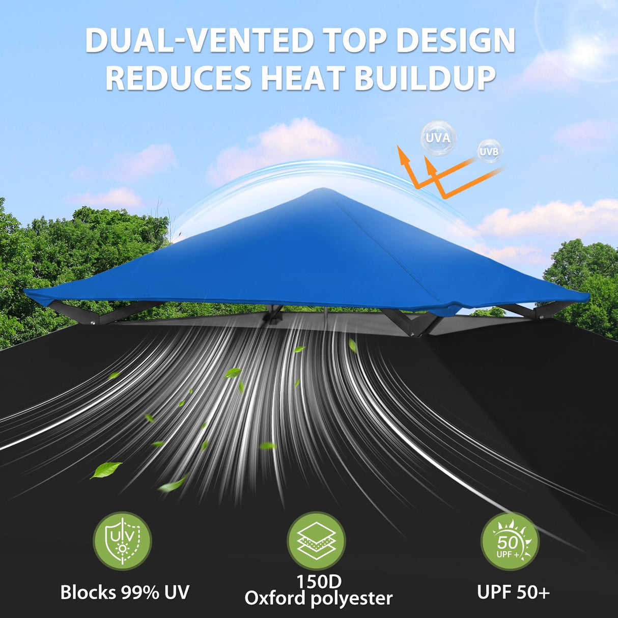 13x13 Straight Leg Pop Up Canopy Tent with 169 sqft of Shade - Eagle Peak®