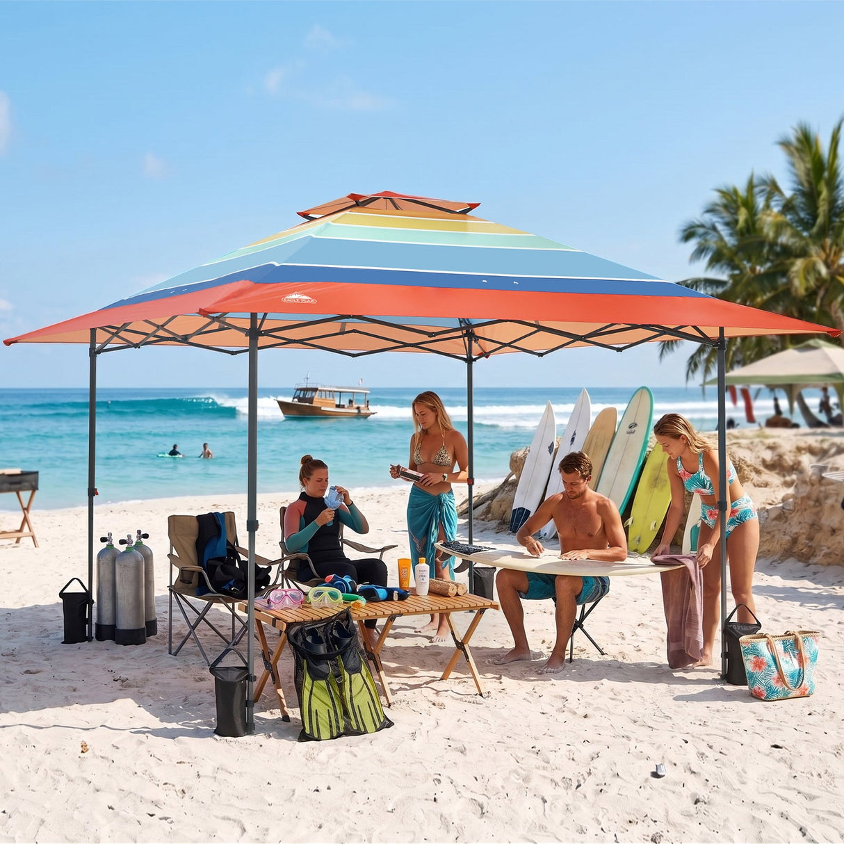 13x13 Straight Leg Pop Up Canopy Tent with 169 sqft of Shade - Eagle Peak
