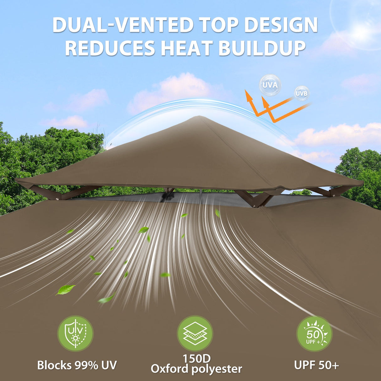 13x13 Straight Leg Pop Up Canopy Tent with 169 sqft of Shade - Eagle Peak®
