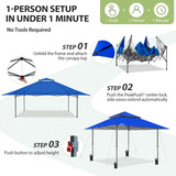 13x13 Straight Leg Pop Up Canopy Tent with 169 sqft of Shade - Eagle Peak®