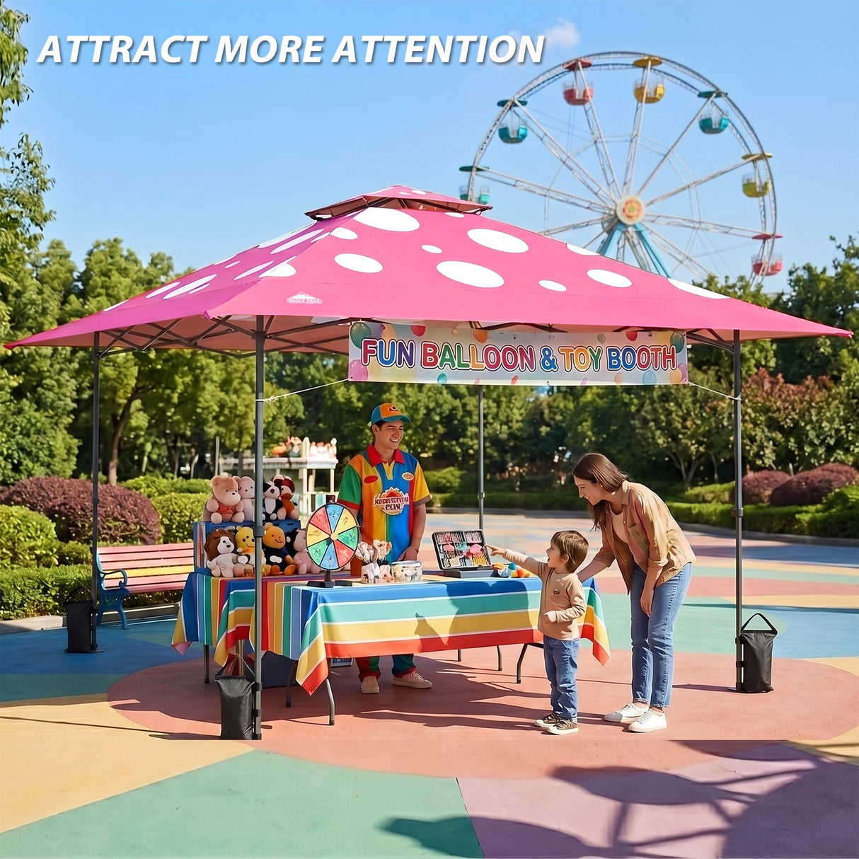 13x13 Straight Leg Pop Up Canopy Tent with 169 sqft of Shade - Eagle Peak