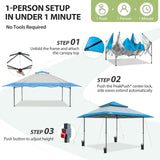 13x13 Straight Leg Pop Up Canopy Tent with 169 sqft of Shade - Eagle Peak®