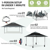 13x13 Straight Leg Pop Up Canopy Tent with 169 sqft of Shade - Eagle Peak®
