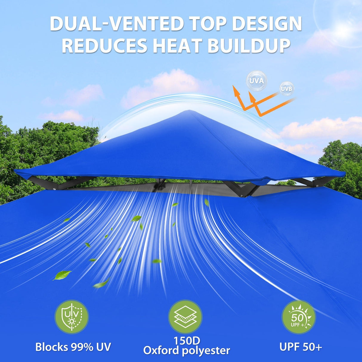 13x13 Straight Leg Pop Up Canopy Tent with 169 sqft of Shade - Eagle Peak®