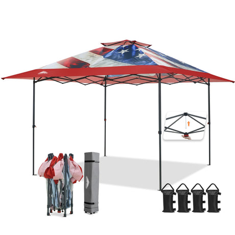 13x13 Straight Leg Pop Up Canopy Tent with 169 sqft of Shade - Eagle Peak®