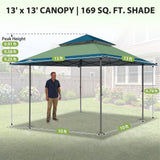 13x13 Straight Leg Pop Up Canopy Tent with 169 sqft of Shade - Eagle Peak®