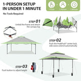 13x13 Straight Leg Pop Up Canopy Tent with 169 sqft of Shade - Eagle Peak®