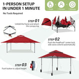13x13 Straight Leg Pop Up Canopy Tent with 169 sqft of Shade - Eagle Peak®