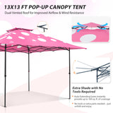 13x13 Straight Leg Pop Up Canopy Tent with 169 sqft of Shade - Eagle Peak