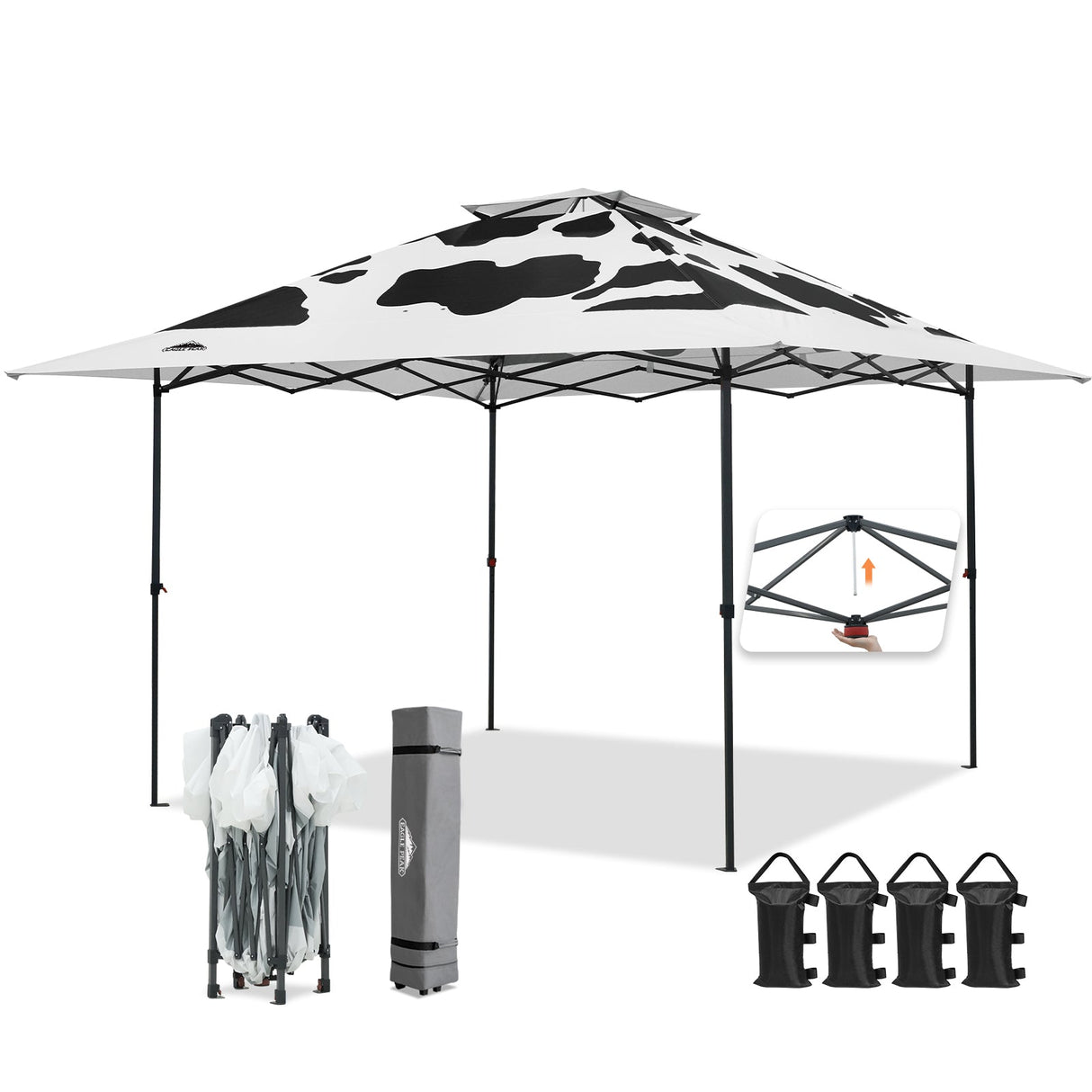 13x13 Straight Leg Pop Up Canopy Tent with 169 sqft of Shade - Eagle Peak®