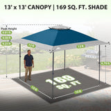 13x13 Straight Leg Pop Up Canopy Tent with 169 sqft of Shade - Eagle Peak®