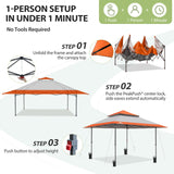 13x13 Straight Leg Pop Up Canopy Tent with 169 sqft of Shade - Eagle Peak®