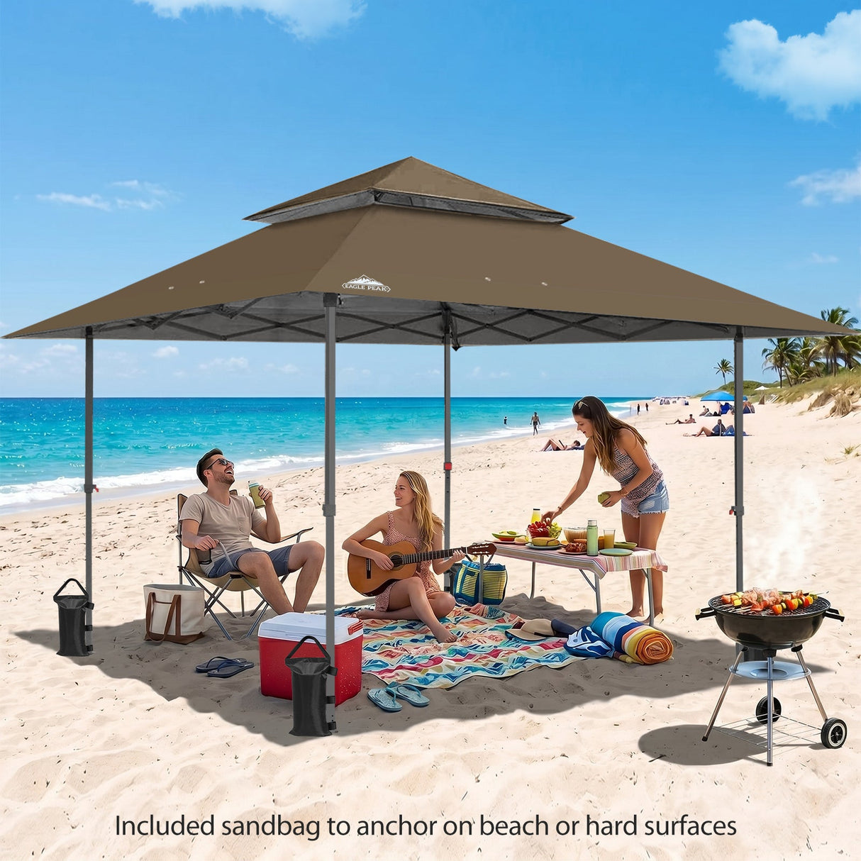 13x13 Straight Leg Pop Up Canopy Tent with 169 sqft of Shade - Eagle Peak®
