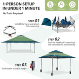 13x13 Straight Leg Pop Up Canopy Tent with 169 sqft of Shade - Eagle Peak®