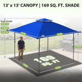 13x13 Straight Leg Pop Up Canopy Tent with 169 sqft of Shade - Eagle Peak®