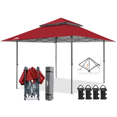 13x13 Straight Leg Pop Up Canopy Tent with 169 sqft of Shade - Eagle Peak Custom Canopy Tent