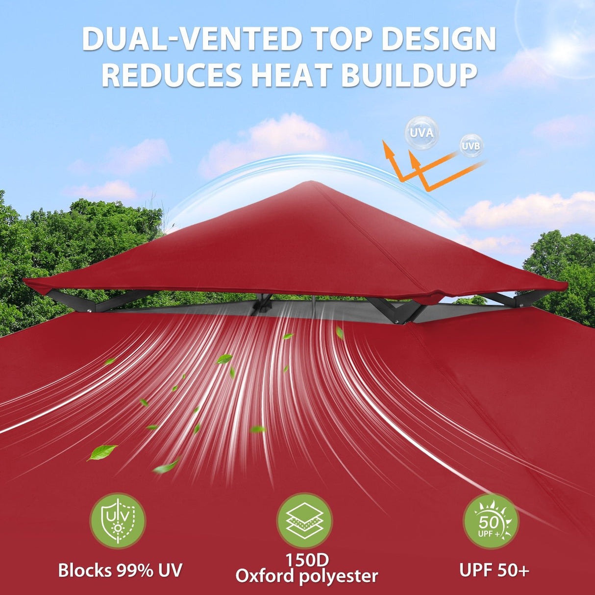 13x13 Straight Leg Pop Up Canopy Tent with 169 sqft of Shade - Eagle Peak®