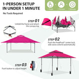 13x13 Straight Leg Pop Up Canopy Tent with 169 sqft of Shade - Eagle Peak®