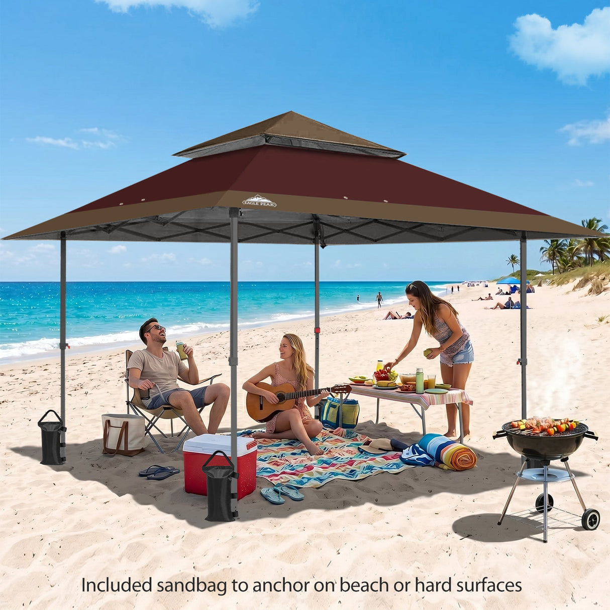 13x13 Straight Leg Pop Up Canopy Tent with 169 sqft of Shade - Eagle Peak®