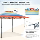 13x13 Straight Leg Pop Up Canopy Tent with 169 sqft of Shade - Eagle Peak