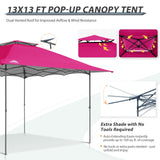13x13 Straight Leg Pop Up Canopy Tent with 169 sqft of Shade - Eagle Peak Custom Canopy Tent