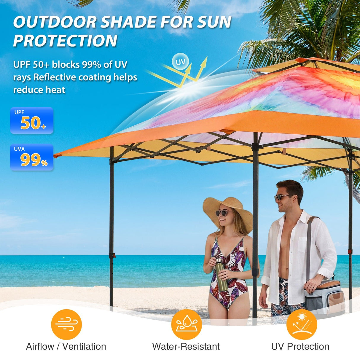 13x13 Straight Leg Pop Up Canopy Tent with 169 sqft of Shade - Eagle Peak