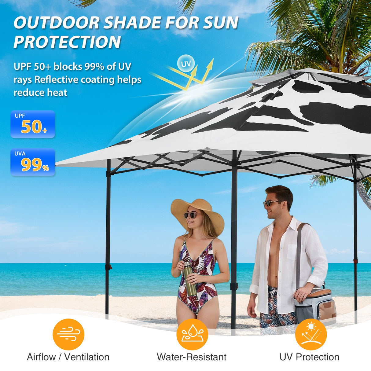 13x13 Straight Leg Pop Up Canopy Tent with 169 sqft of Shade - Eagle Peak
