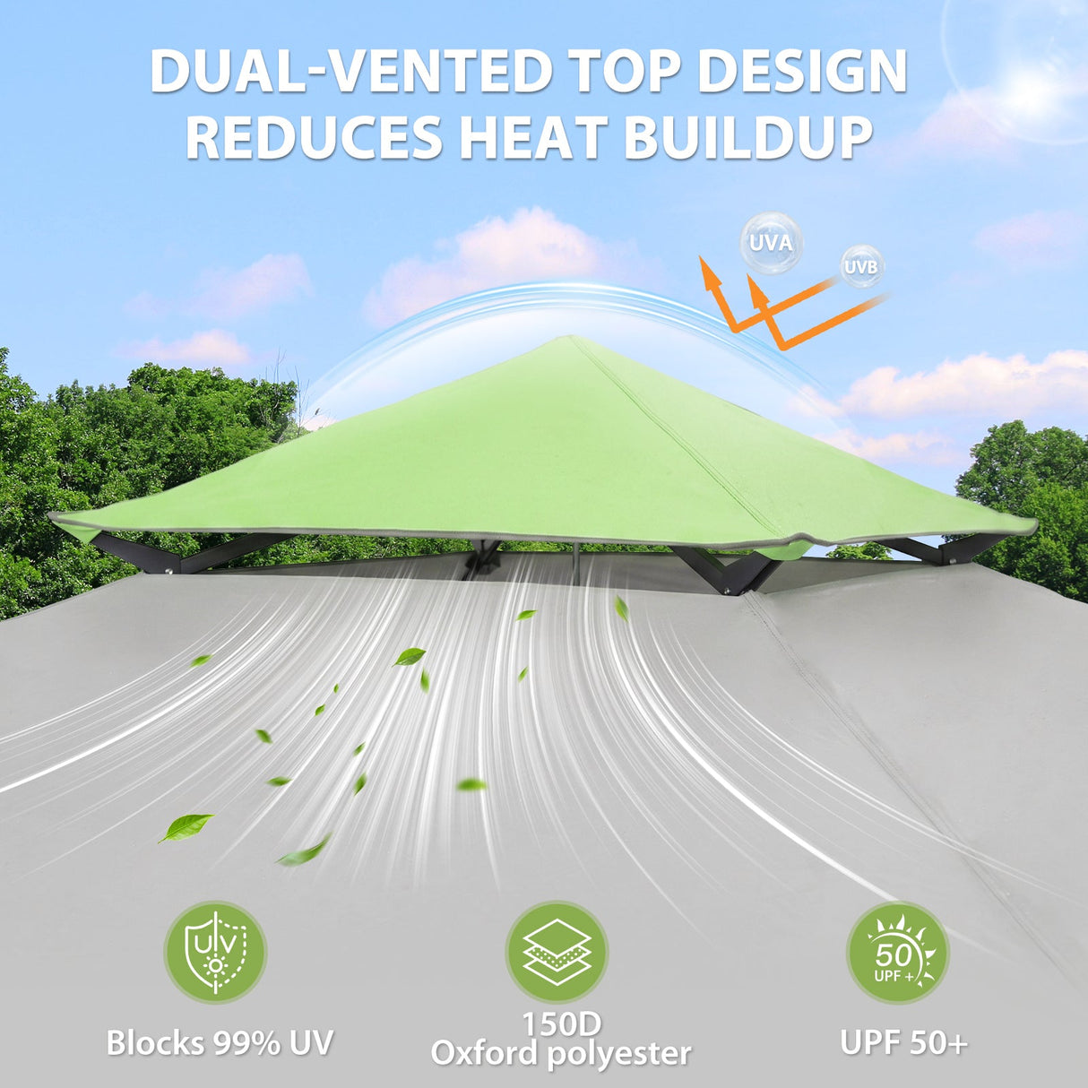 13x13 Straight Leg Pop Up Canopy Tent with 169 sqft of Shade - Eagle Peak®