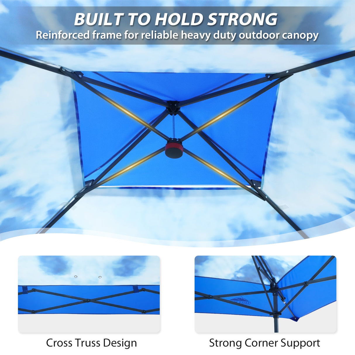 13x13 Straight Leg Pop Up Canopy Tent with 169 sqft of Shade - Eagle Peak®
