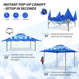 13x13 Straight Leg Pop Up Canopy Tent with 169 sqft of Shade - Eagle Peak