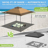 13x13 Straight Leg Pop Up Canopy Tent with 169 sqft of Shade - Eagle Peak®