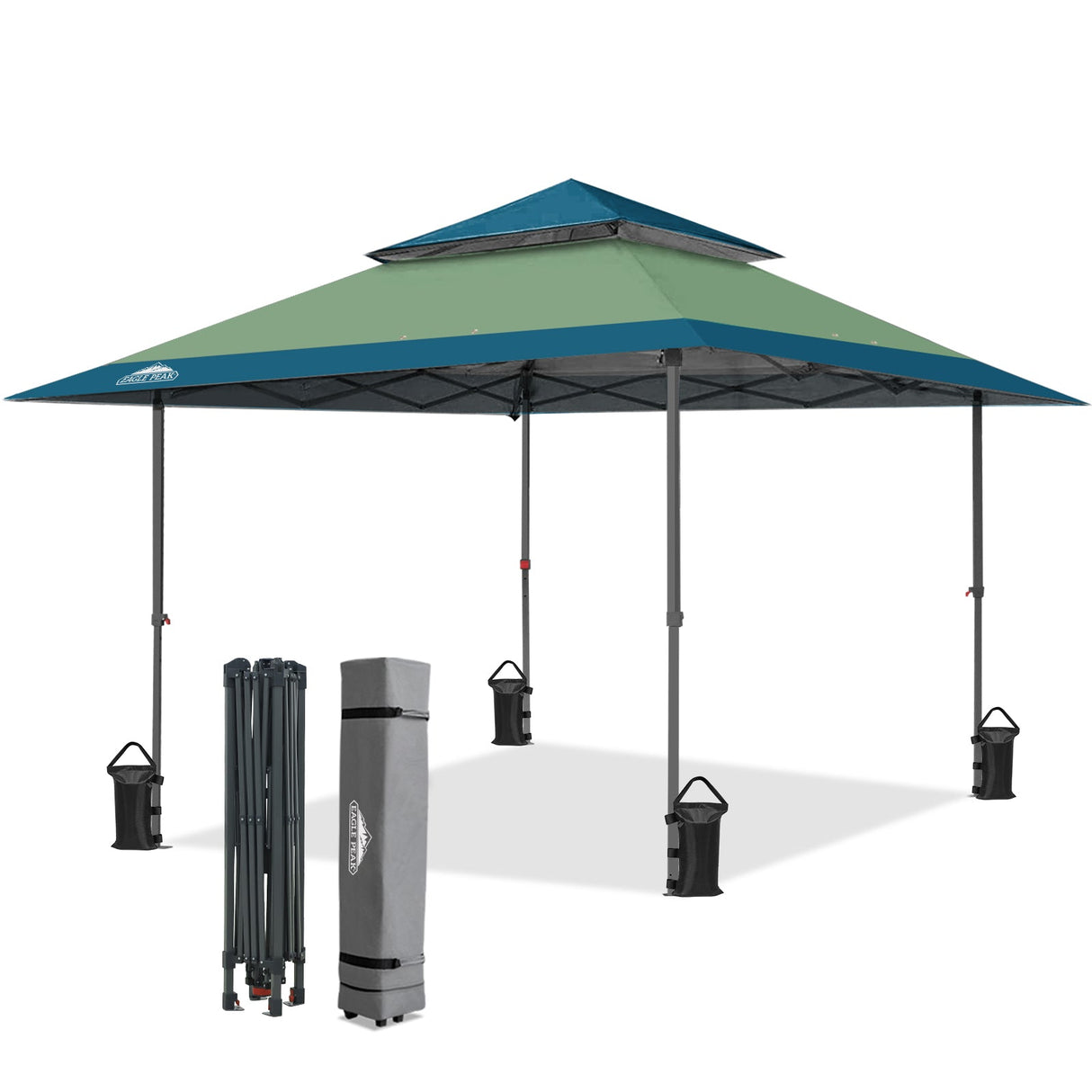 13x13 Straight Leg Pop Up Canopy Tent with 169 sqft of Shade - Eagle Peak®