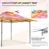13x13 Straight Leg Pop Up Canopy Tent with 169 sqft of Shade - Eagle Peak