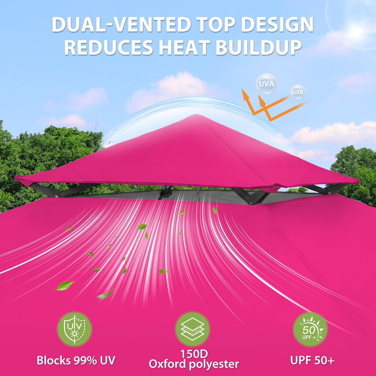 13x13 Straight Leg Pop Up Canopy Tent with 169 sqft of Shade - Eagle Peak®