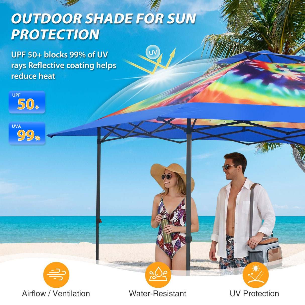 13x13 Straight Leg Pop Up Canopy Tent with 169 sqft of Shade - Eagle Peak