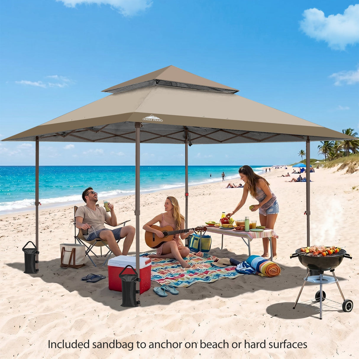 13x13 Straight Leg Pop Up Canopy Tent with 169 sqft of Shade - Eagle Peak®