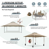 13x13 Straight Leg Pop Up Canopy Tent with 169 sqft of Shade - Eagle Peak Custom Canopy Tent